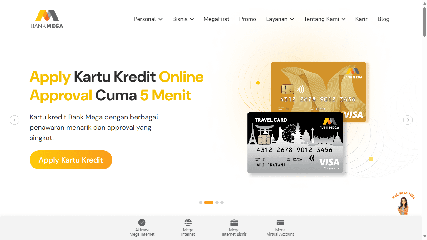 Website Bank Mega